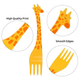 Reusable Giraffe Party Fork For 12 Pcs Multicolour - EKSS0195